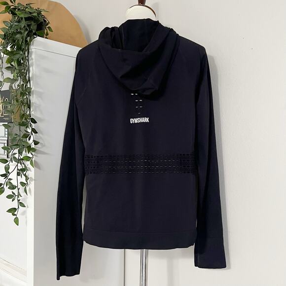 Gymshark Women's‎ Black Long Sleeve Energy Seamless Hoodie Size Medium - Picture 9 of 12